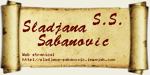 Slađana Šabanović vizit kartica